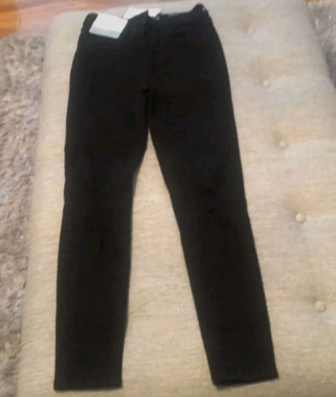 Next Ripped Black Jeans Size 8 Petite 